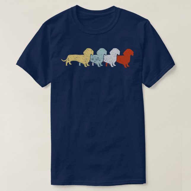 Dachshund Retro Vintage 3 T Shirt (Design framsida)