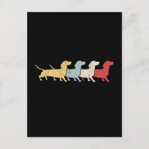 Dachshund Retro-Vintage Vykort