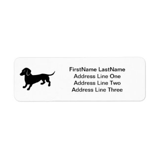 Dachshund Returadress Etikett