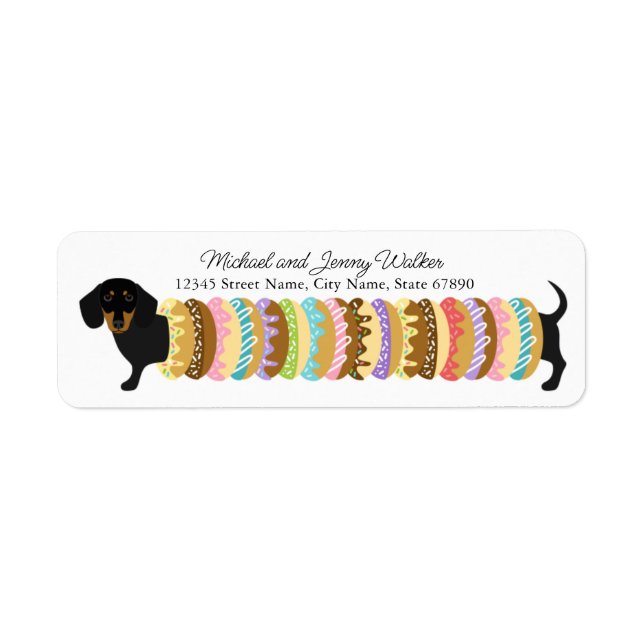 Dachshund Returadressetiketter Returadress Etikett (Framsidan)