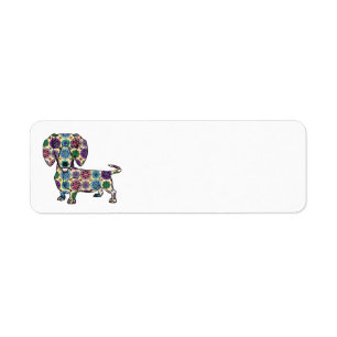 Dachshund Returetiketters Returadress Etikett