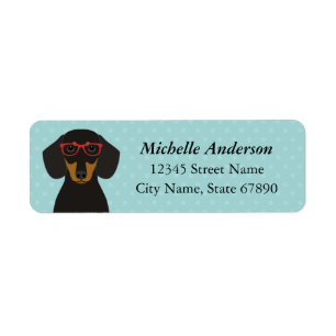 Dachshund Returetiketters Returadress Etikett