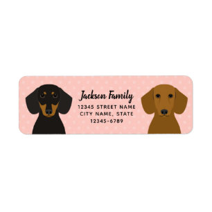 Dachshund Returetiketters Returadress Etikett