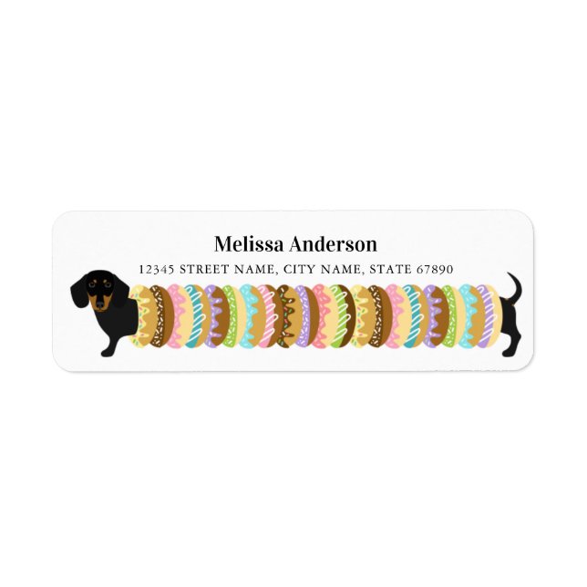 Dachshund Returetiketters Returadress Etikett (Framsidan)