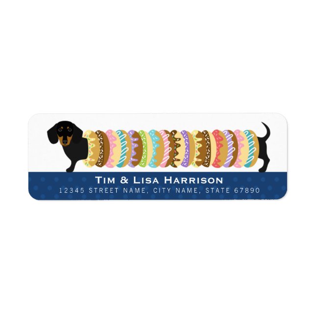 Dachshund Returetiketters Returadress Etikett (Framsidan)