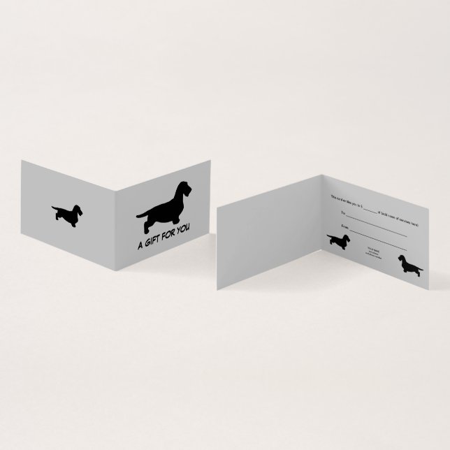 Dachshund Rough Hair - Silhouette 1 Kort (In- och utsida)