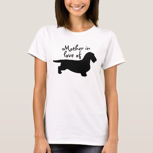 Dachshund Rough Hair - Silhouette 1 T Shirt (Framsida)