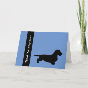 Dachshund Rough Hair - Silhouette 1 Tack Kort
