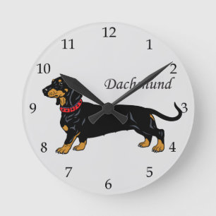 dachshund rund klocka