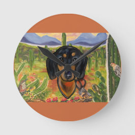 DACHSHUND      RUND KLOCKA