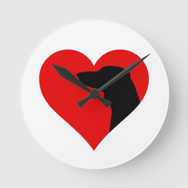 Dachshund Rund Klocka (Framsida)