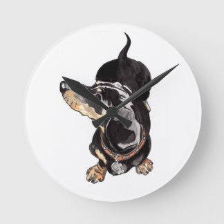 Dachshund Rund Klocka