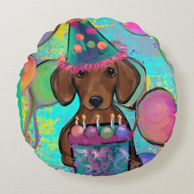 Dachshund  rund kudde (Framsidan)