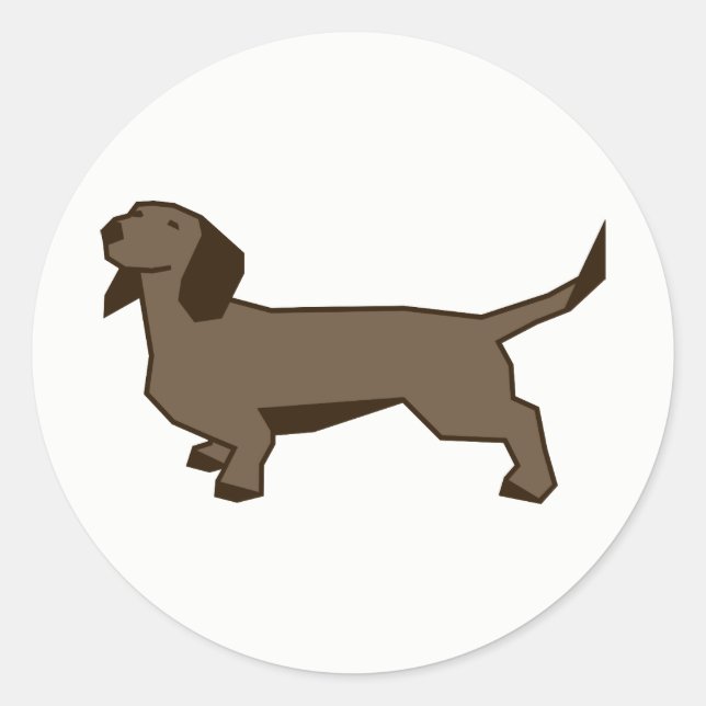 Dachshund Runt Klistermärke (Framsida)