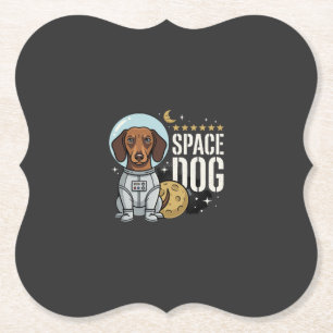 Dachshund Rymd Hund Astronaut Vektor Underlägg Papper