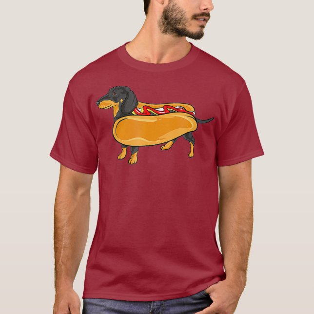Dachshund s Hett Weiner Hund T Shirt (Framsida)