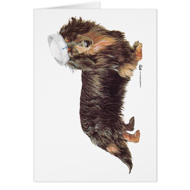 Dachshund Sailor Hälsningskort (Framsidan)