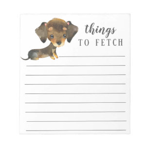 Dachshund Sak to Fetch Anteckningsblock