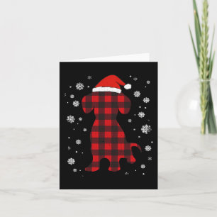 Dachshund Santa Hat Hund älskare jul Kort