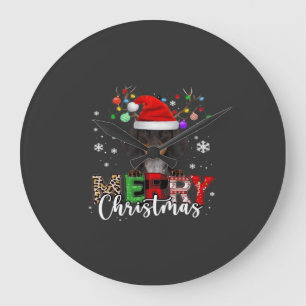 Dachshund Santa Hund God Jul Överstor T-Shirt Stor Klocka