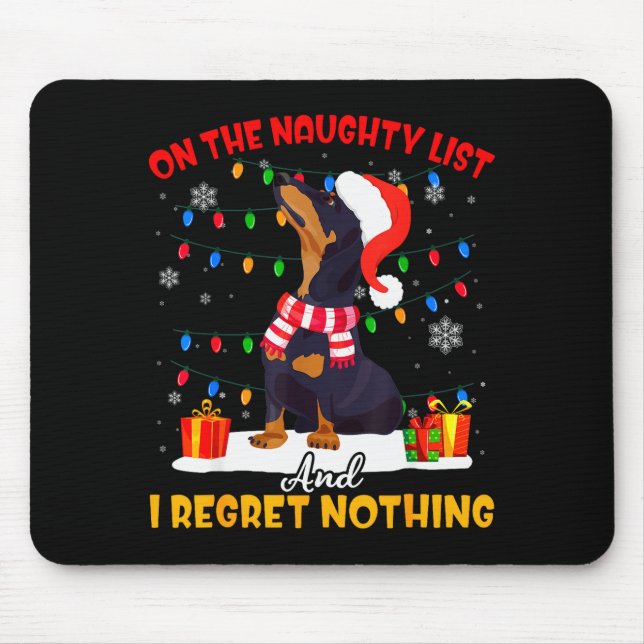 Dachshund Santa On The Naughty List Dachshund Chri Musmatta (Framsidan)
