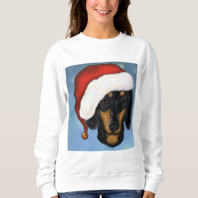 Dachshund Santa T Shirt (Framsida)