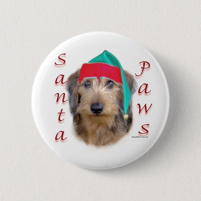 Dachshund Santa Tassar Knapp (Framsida)