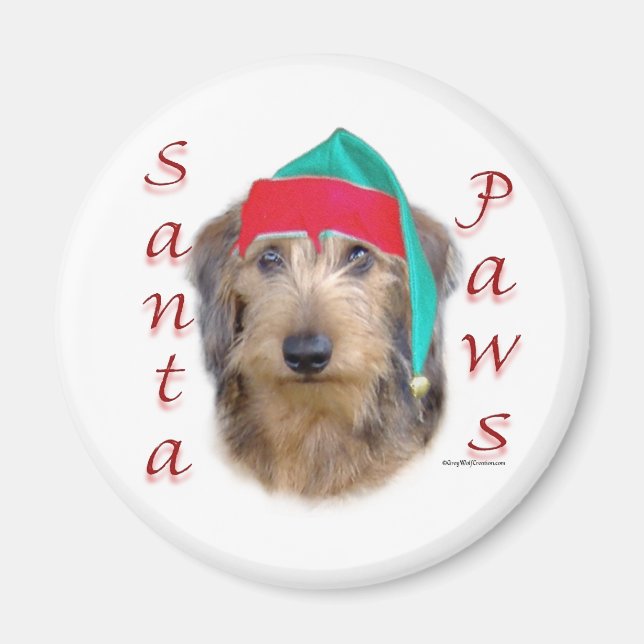 Dachshund Santa Tassar Magnet (Framsidan)