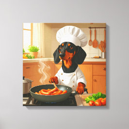 Dachshund "Sausage Dog" Canvastryck
