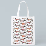 Dachshund Sause Hund Återanvändbar Påse<br><div class="desc">Sötad liten Dachshund-korv eller wiener hundar i lygstickor. Perfekt för hundälskare och hundvalkare.</div>