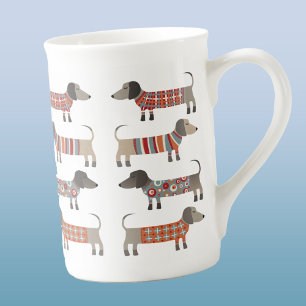 Dachshund Sause Hund Benporslin Mugg
