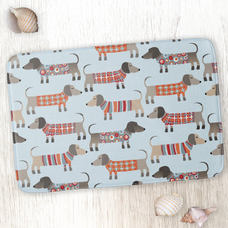 Dachshund Sause Hund Blue Badrumsmatta