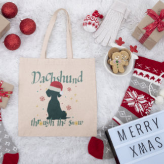 Dachshund Sause Hund Canvas Tote Bag, Doxie Bag Tygkasse
