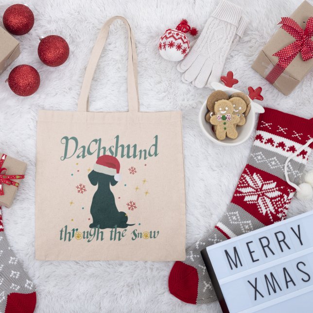 Dachshund Sause Hund Canvas Tote Bag, Doxie Bag Tygkasse (Dachshund Sausage Dog Canvas Tote Bag, Doxie Bag)
