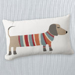 Dachshund Sause Hund Dekorativ kudde<br><div class="desc">Den lilla Dachshund-korven eller -avdragaren i hund av ull. Perfekt för hundälskare och hundvalkare. Originalkonst av Nic Squirrell.</div>