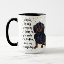 Dachshund Sause Hund Hund Kärlek Coffee Tea Anpass