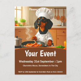 Dachshund ’Sause Hund’ Inbjudan Vykort