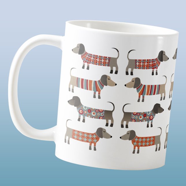 Dachshund Sause Hund Kaffemugg (Dachshund Wiener Sausage Dog mug)