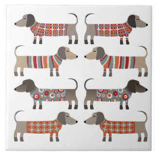 Dachshund Sause Hund Kakelplatta