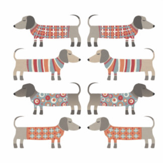 Dachshund Sause Hund Klistermärken