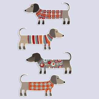 Dachshund Sause Hund Klistermärken