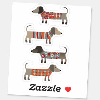 Dachshund Sause Hund Klistermärken