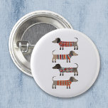 Dachshund Sause Hund Knapp<br><div class="desc">Cute och loveable dachshund,  korv hundar eller wiener hundar i mysiga sticka.</div>