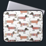 Dachshund Sause Hund Laptop Fodral<br><div class="desc">Sötad liten Dachshund-korv eller wiener hundar i lygstickor. Perfekt för hundälskare och hundvalkare.</div>