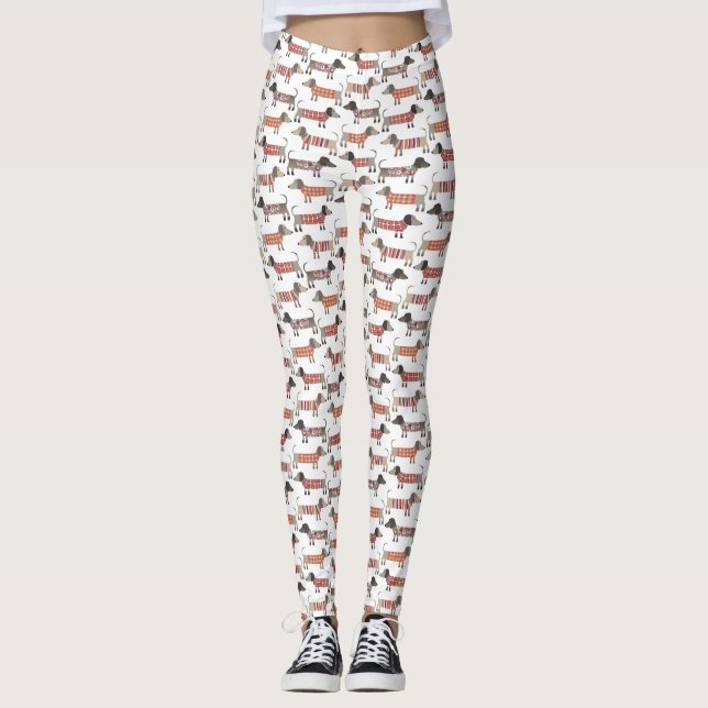 Dachshund Sause Hund Leggings (Framsida)