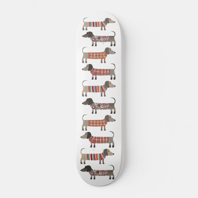 Dachshund Sause Hund Mini Skateboard Bräda 18,5 Cm (Framsida)