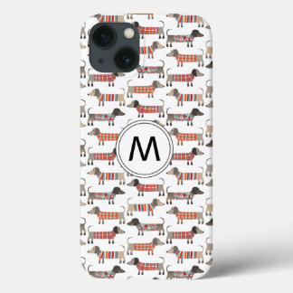 Dachshund Sause Hund Monogram Fodral-Mate iPhone C