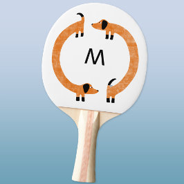 Dachshund Sause Hund Monogram Pingisracket