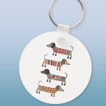 Dachshund Sause Hund Nyckelring<br><div class="desc">Cute och loveable dachshund,  korv hundar eller hundar i mysiga sticka.</div>