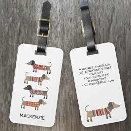 Dachshund Sause Hund Personlig Bagagebricka